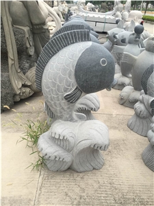 Archerfish Water Spray Stone Carving for Landscape