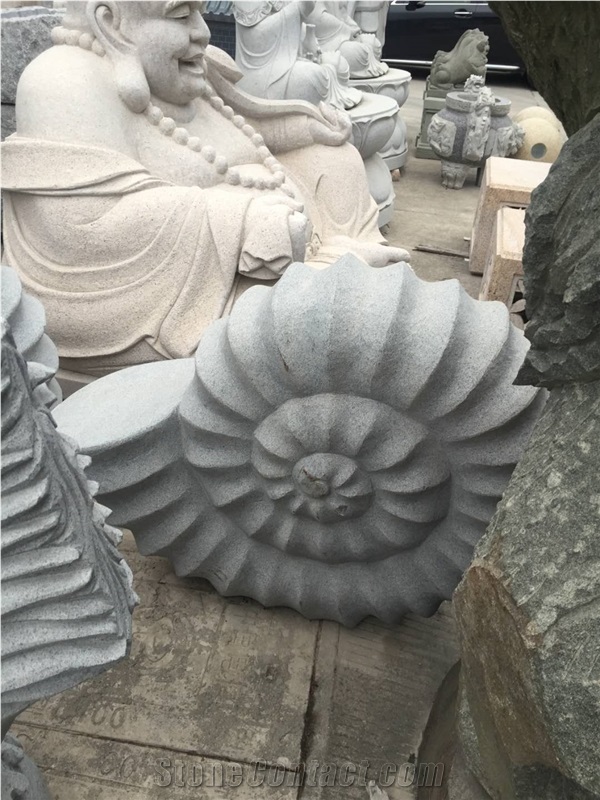 Conch Sea Snail Stone Decoration Carving Statues