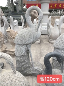 Crane Stone Carving Street Animal Sculptures