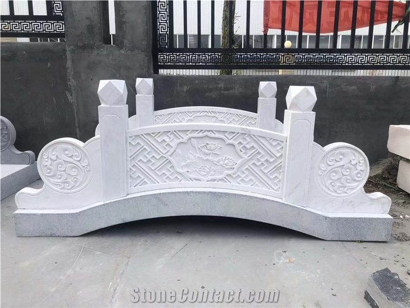 Natural White Marble Stone Carving Arch Bridge