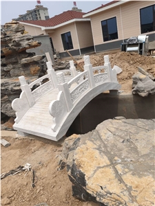 Natural White Marble Stone Carving Arch Bridge