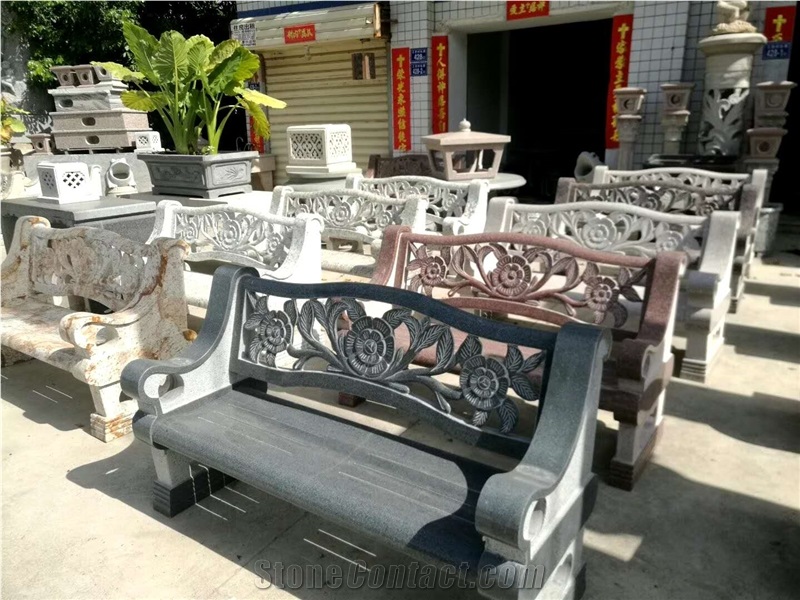 Street Back Rest Chair Side Chairs Long Bench