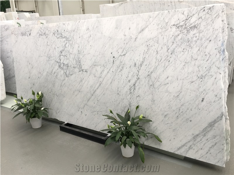 Italian Bianco Carrara White Marble Slab