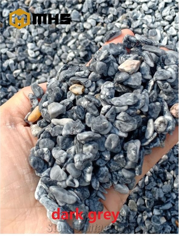 Viet Nam Dark Grey Tumbled Pebble Stone