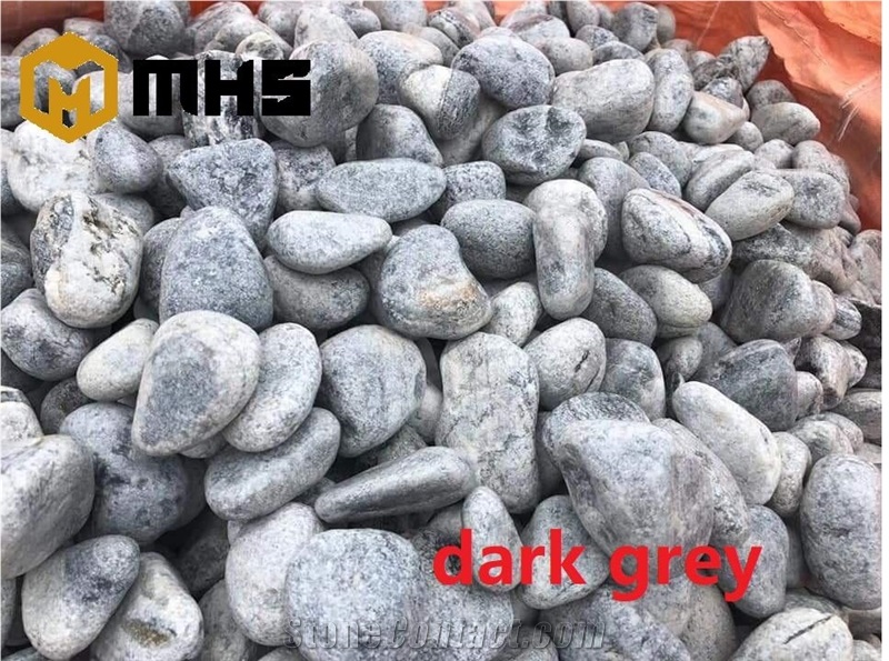 Viet Nam Dark Grey Tumbled Pebble Stone