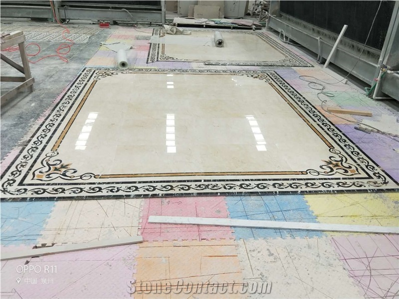 Beige Marble Stone Floor Medallion for Project
