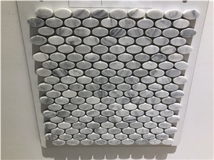 Carrara White Marble Hexagon Mosaic for Floor Tile