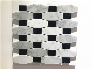 Carrara White Marble Stone Mosaic for Floor Tile