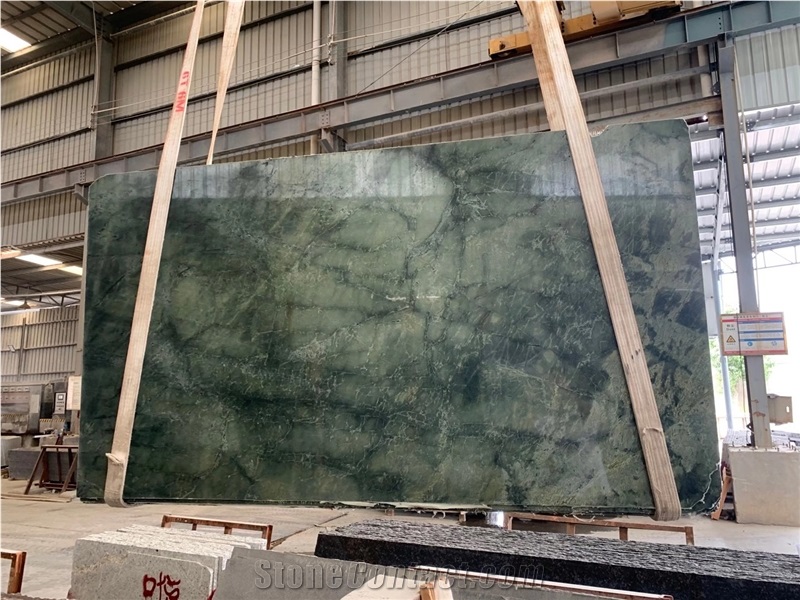 Dreaming Green Marble, Peacock Green Marble Slab