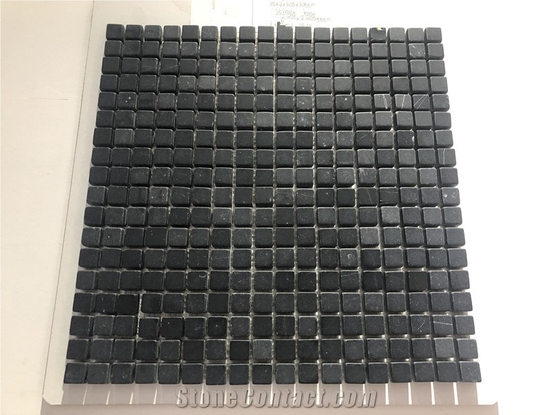 Nero Marquina Marble Stone Mosaic for Floor Tile