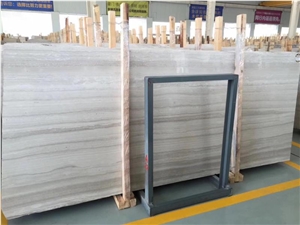 White Wood Marble for Floor Installation