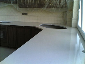 Composite Quartz Star White Kitchen Countertop
