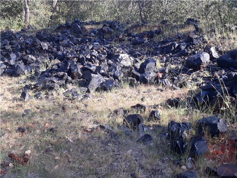 Black Obsidian Boulders