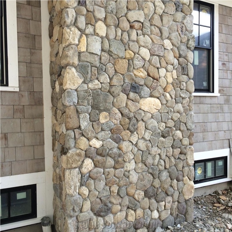 Revolution River Stone Rounds Veneer Wall Cladding