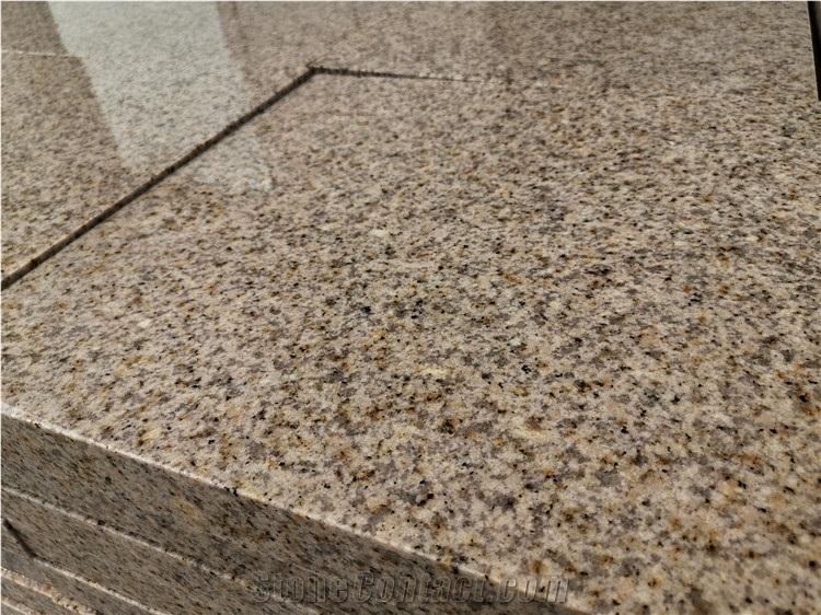 Polished Shandong Misty Yellow Granite Floor Tiles