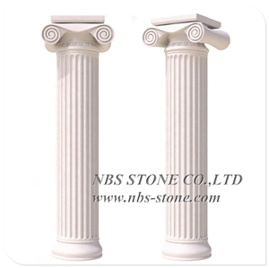 Natural Stone Capital Marble Roman Column
