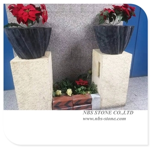Natural Stone Marble Flower Pots for Garden