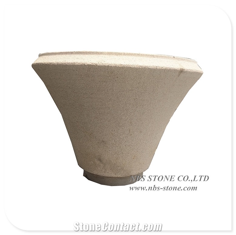 Natural Stone Marble Flower Pots for Garden