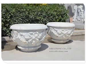 Outdoor Hand Carved Italian Flower Pot