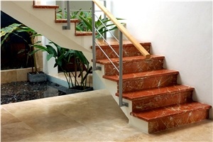 Spain Rojo Alicante Marble Floor Tiles Interior Paving