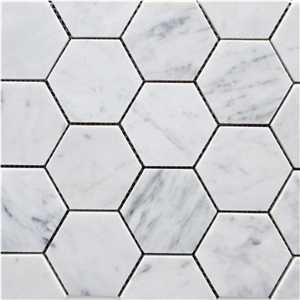 Carrara White Marble Mosaic Floor Wall Tiles