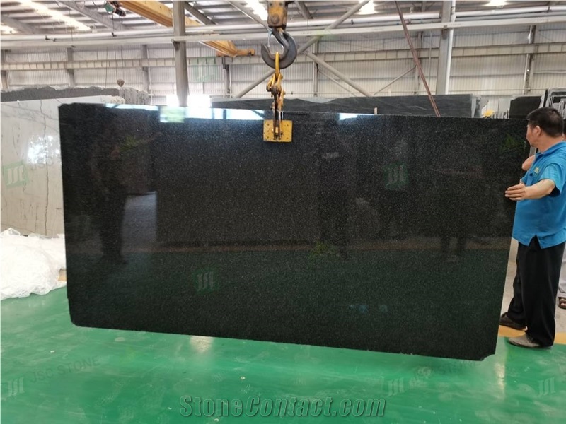 Impala Black Granite Slabs for Flooring Tiles