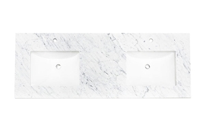 Bianco Carrara Vanity Top for Bathroom Decoration