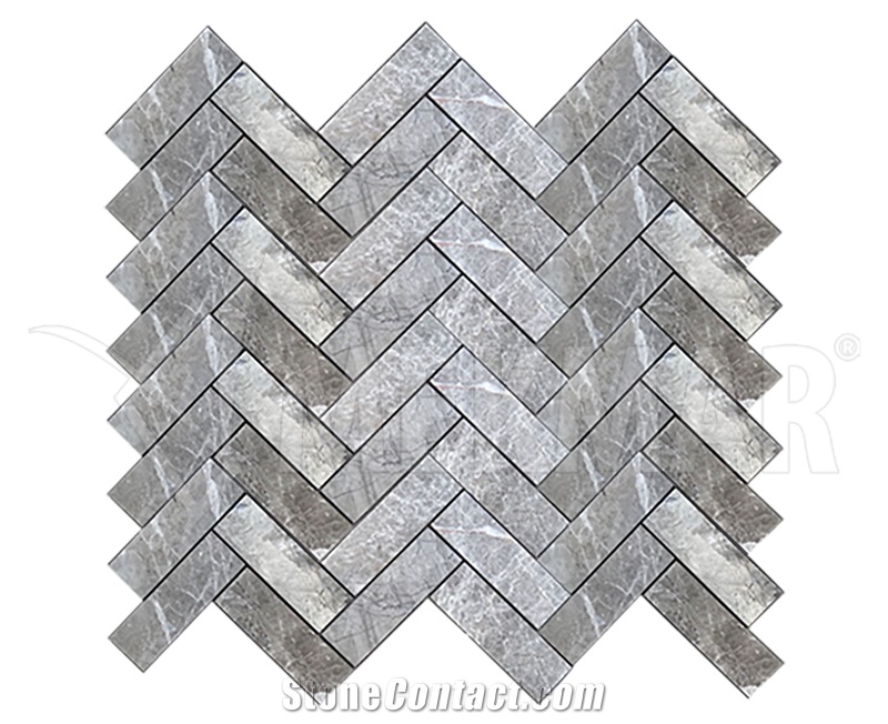 Puffin Grey Marble Mosaic Mp-G-H515