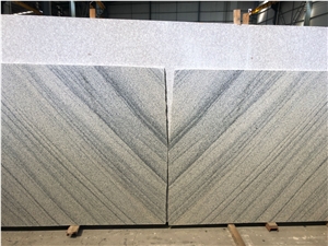 China New Viscont White Grey Wave Granite Tiles