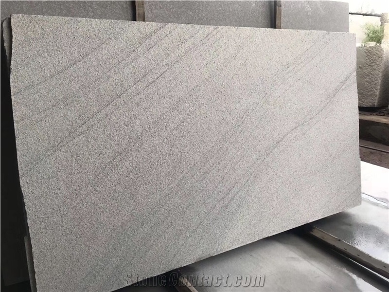 China New Viscont White Grey Wave Granite Tiles