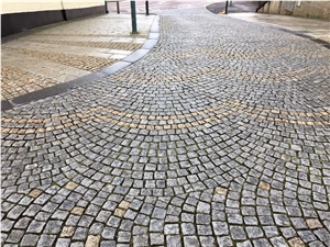 Grey and Yellow Cobble Stones Cobble Pavers