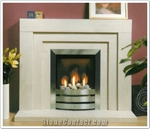 Madeira Fireplace, White Limestone Fireplace