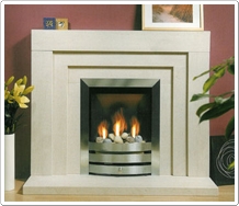 Madeira Fireplace, White Limestone Fireplace