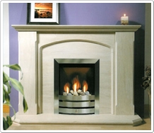 Oeiras Fireplace, Beige Limestone Fireplace