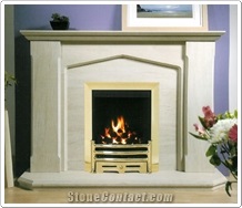 Sintra Fireplace, Beige Limestone Fireplace