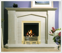 Sintra Fireplace, Beige Limestone Fireplace
