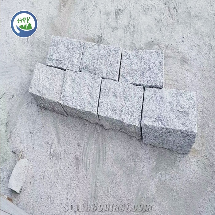 White Granite Split Cubes,White Cobble Stone