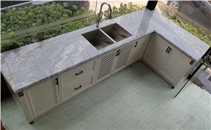 Grey Marble Wash Basin Bathroom Counter Top