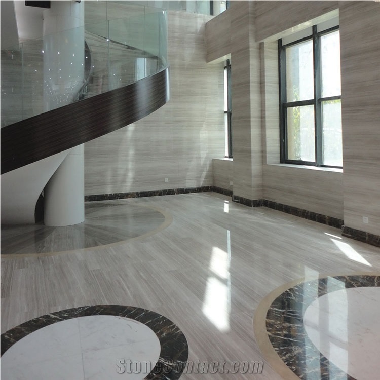 Serpeggiante Indoor White Wooden Color Wood Marble
