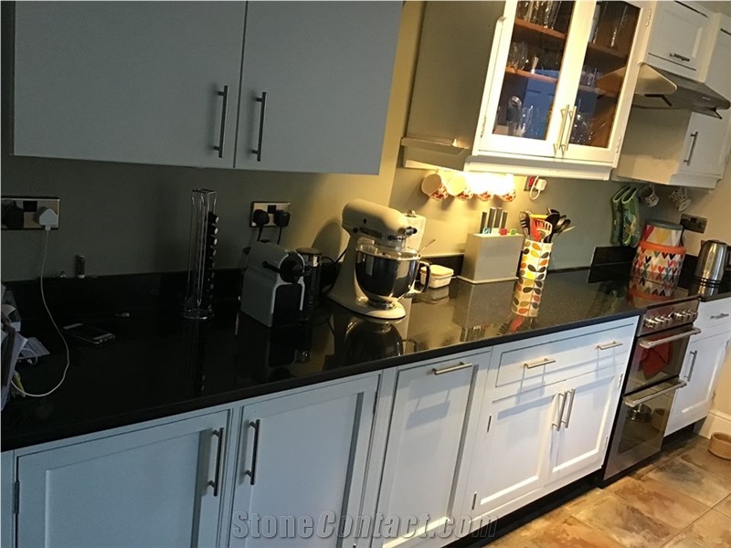 Angola Black/Brown Granite Kitchen Counter Tops