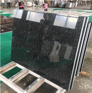 Angola Black Granite Polished Flamed Floor Tiles