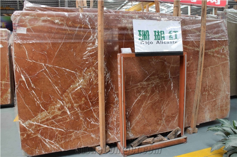Coral Red Marble Slabs Tiles for Wall Floor Decor