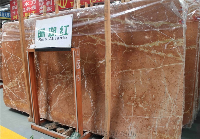 Coral Red Marble Slabs Tiles for Wall Floor Decor