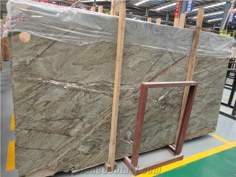 Rainforest Green Marble Slabs Tiles for Wall Decor