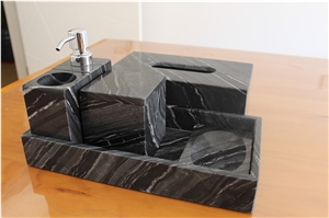 Ancient Wood Marble Bath Accessories Sets