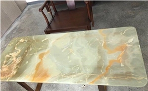 Ancient Green Onyx Polished Restaurant Table Tops