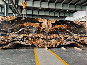 Brazil Cold Silk Granite Polished Big Slabs