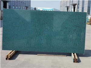 China Green Acrylic Quartz Polished Tiles & Slabs