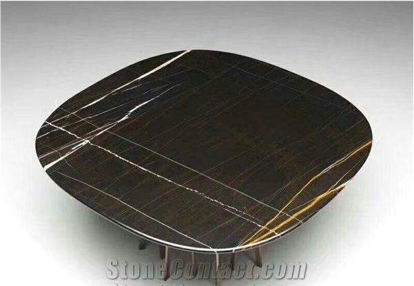 China Nero Portolo Marble Polished Table Top