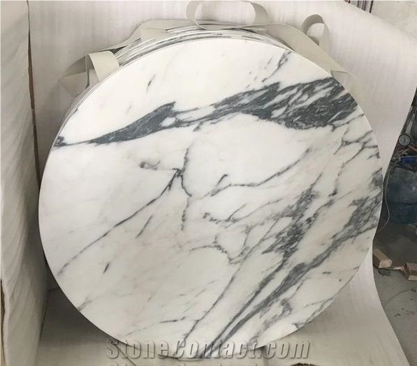 Ice Green Marble Polished Restaurant Table Tops